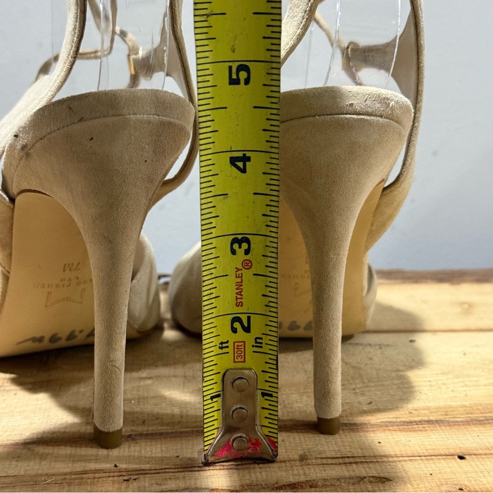 *NEW* Marc Fisher Larsa suede lace up tassel heel Size 7M A40 - Picture 10 of 11